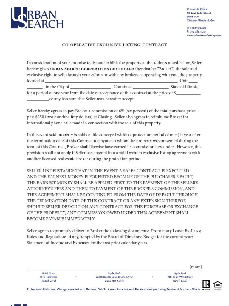Listing AgreementCoop_12_10.pdf Real Estate Broker Sales