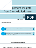Management Insights from Sanskrit Scriptures