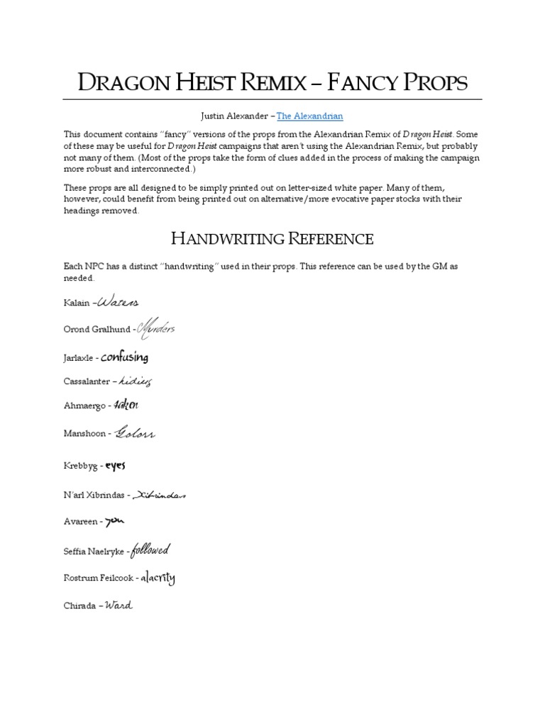 Dragon Heist Fancy Props PDF | PDF | Dwarf (Dungeons & Dragons)