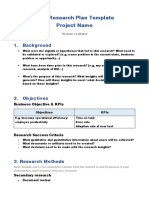 Research Plan Master Template