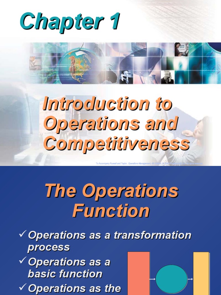 Introduction To Operations and Competitiveness | PDF | Operations ...