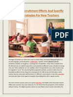 Targeted Recruitment Efforts and Specific Hiring Strategies for New Teachers