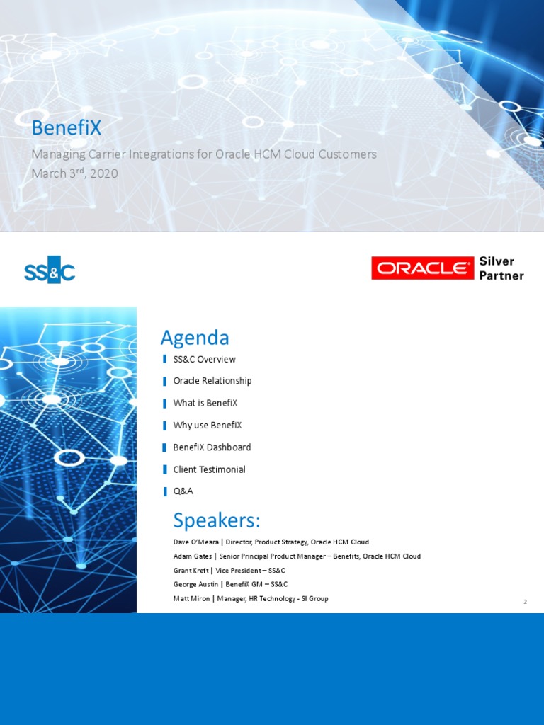 HCM BenefiX For Oracle Webinar | PDF | Employee Benefits | Business