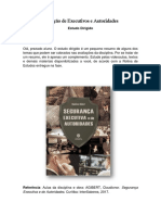 Estudo Dirigido Protecao de Executivos e Autoridades