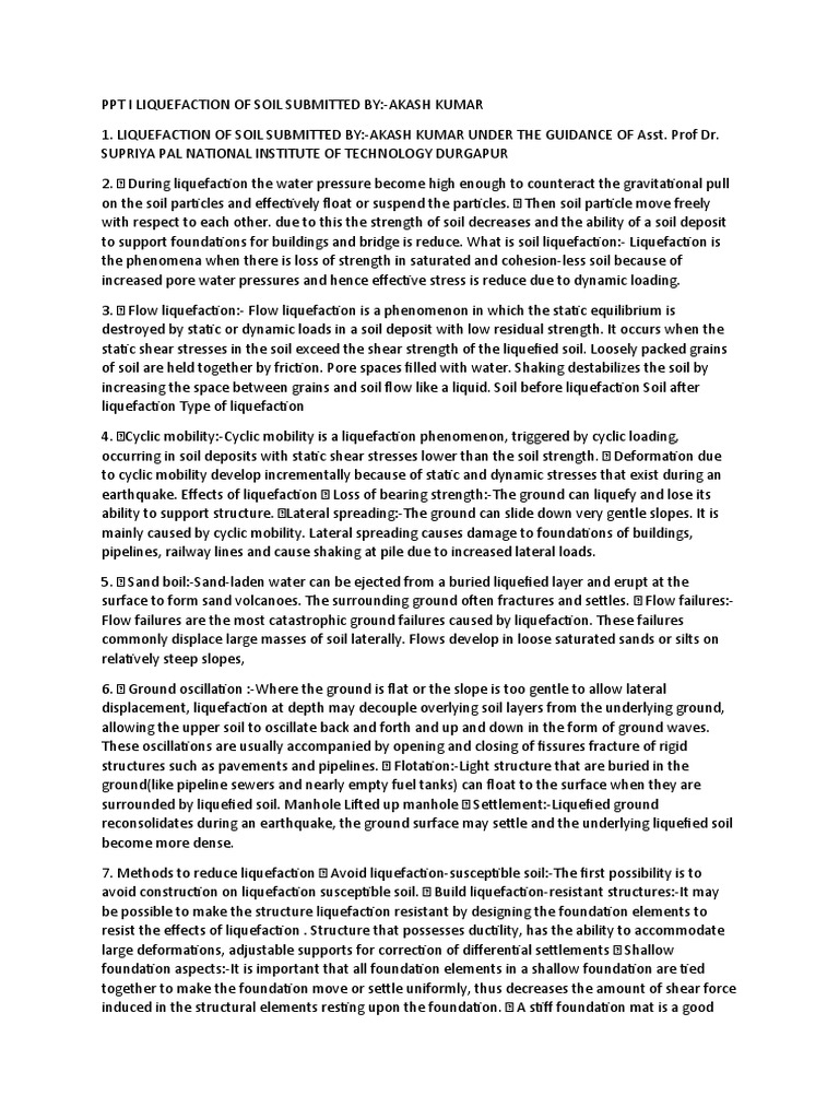 Penjelasan Slide Ppt Liquefaction Of Soil Pdf Mechanical