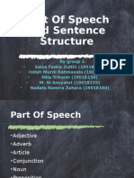 PART OF SPEECH AND SENTENCE STRUCTURE