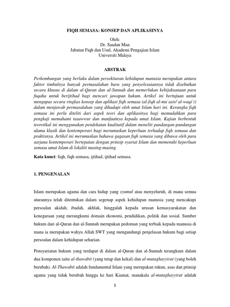 Artikel Fiqh Semasa Pdf