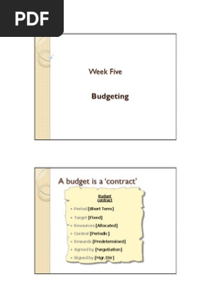 Budgeting
