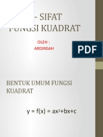 Sifat - Sifat Fungsi Kuadrat