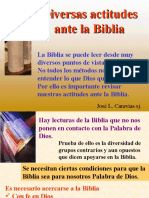 ACTITUDES ANTE LA BIBLIA