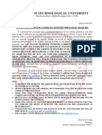 Branch Upgradation Notice DTU PDF