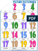 Numbers Vocabulary Esl Picture Dictionary Worksheet For Kids