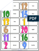 Numbers Vocabulary Esl Printable Dominoes Game For Kids
