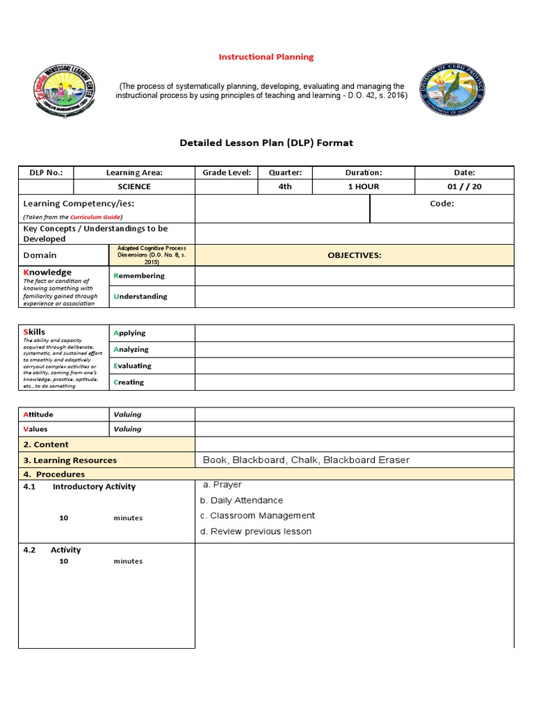 English DLP Format | PDF | Lesson Plan | Neuropsychology