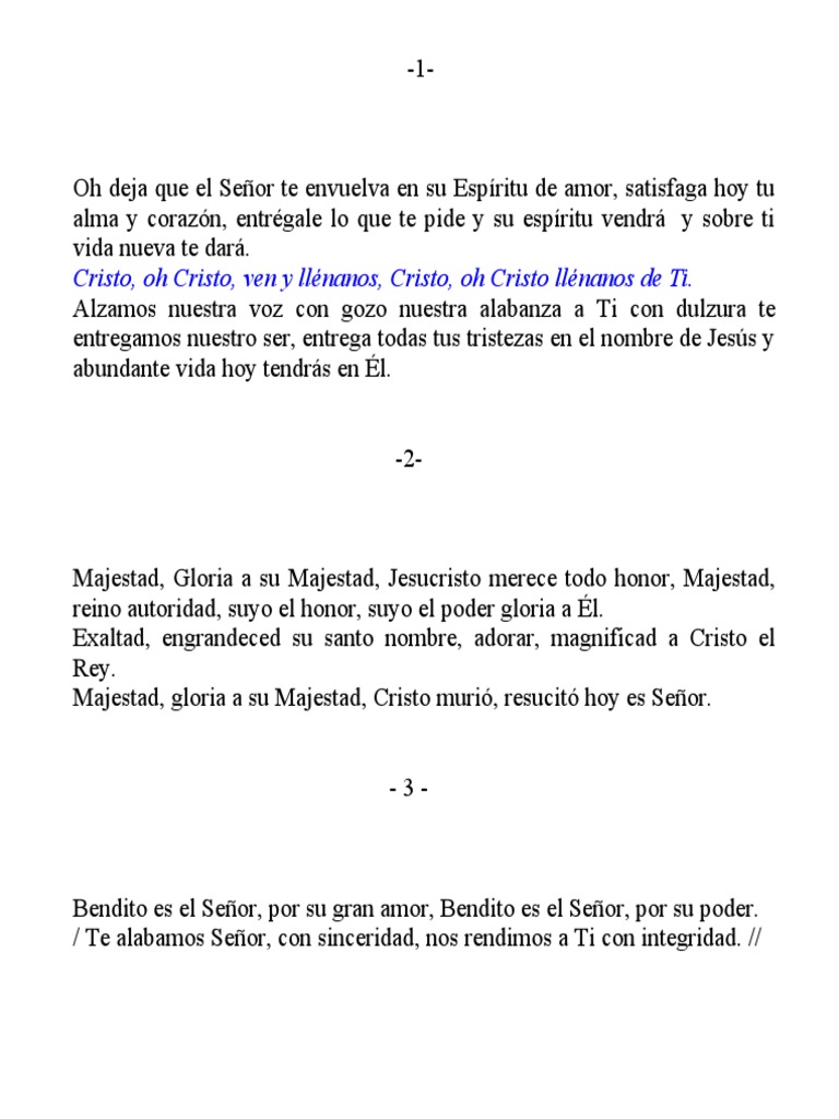 Coros2009 Cristo Titulo Oracion scribd