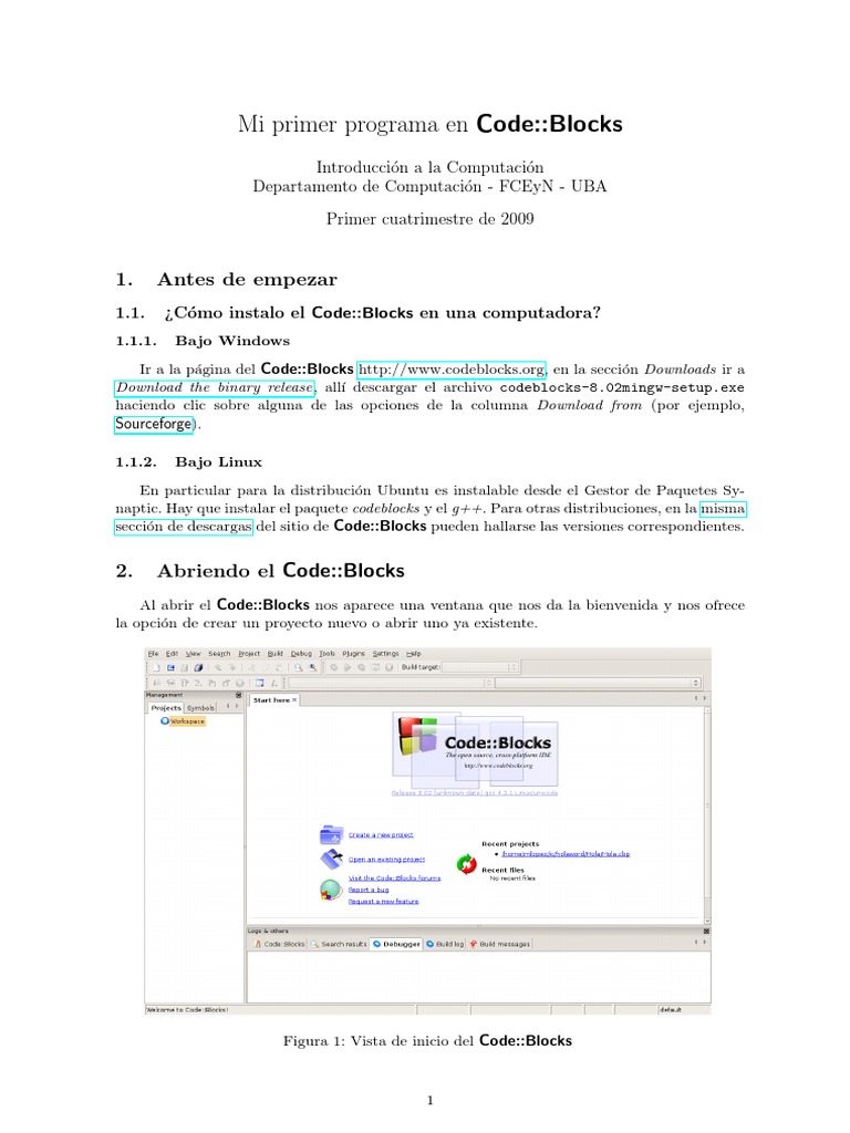 CodeBlocks PDF | PDF | Programa de computadora | Programación