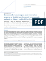 Recommended psychology crises intervention covid-19
