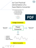 Low Cost Practical Implementation of a Three Phase Matrix Converter