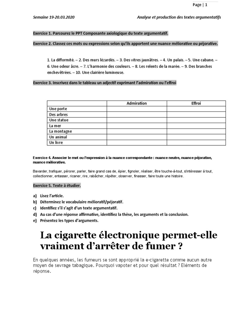 Unite 3. Axiologie | PDF | Cigarette électronique