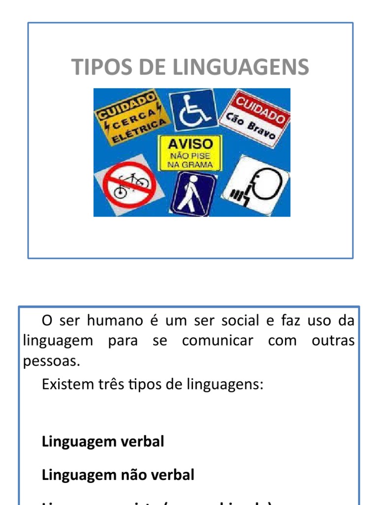 Tipos de Linguagem e Exemplos | PDF