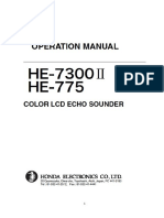 ECHO SOUNDER HONDEX HE-7300ii HE-775 Operation Manual PDF