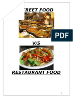 Street Food Vs Restaurant Survey Report1