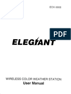 ELEGIANT EOX-9901 Weather Station with LCD Screen Indoor Outdoor
