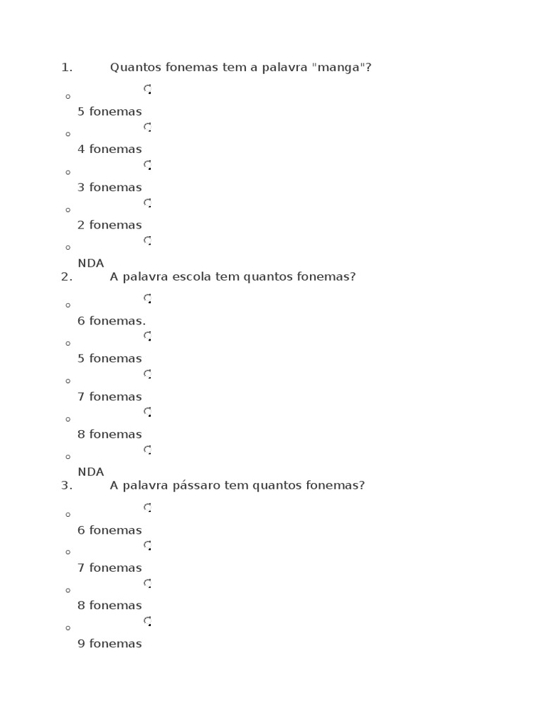 Quantos Fonemas Tem A Palavra | PDF | Vogal | Símbolos