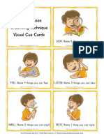 The 5 Senses Grounding Technique Visual Cue Cards