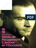 Rougemont - Denis de L - Amour Et L - Occident