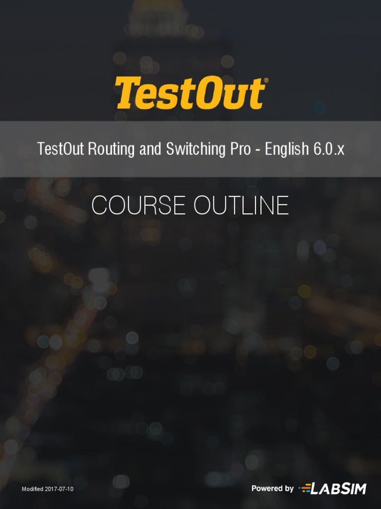 Outline Testout Routingswitchingpro Enus 6 - 0 - X | PDF | Cisco ...