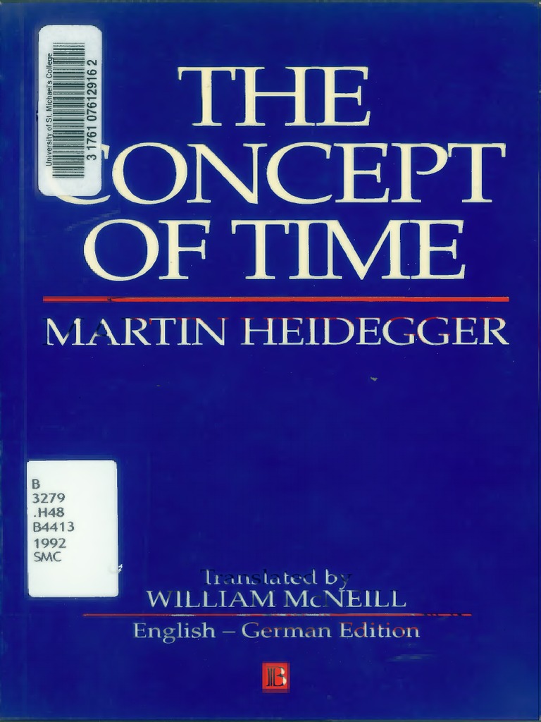 Martin Heidegger The Concept Of Time 1 Pdf Pdf Time Being And Time