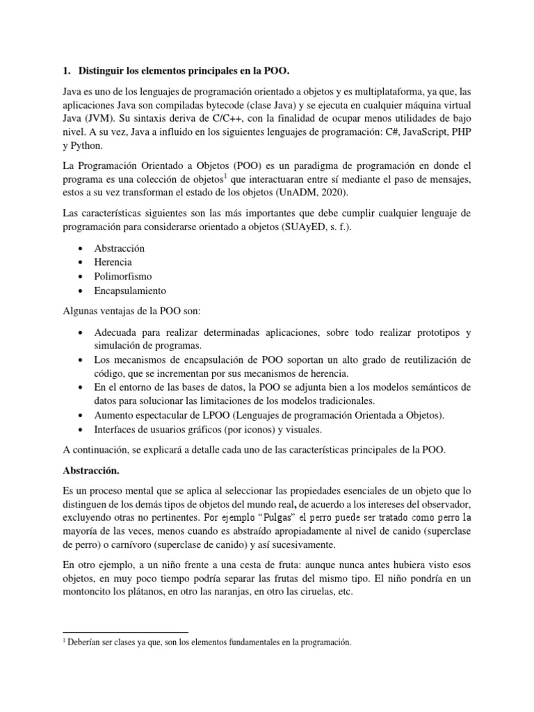 Características Clave de la POO en Java | PDF | Herencia (Programación ...