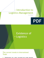 Introduction to Logistics Management Unit-1