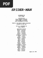 Spider-Man (2002) SHOOTING SCRIPT Scan