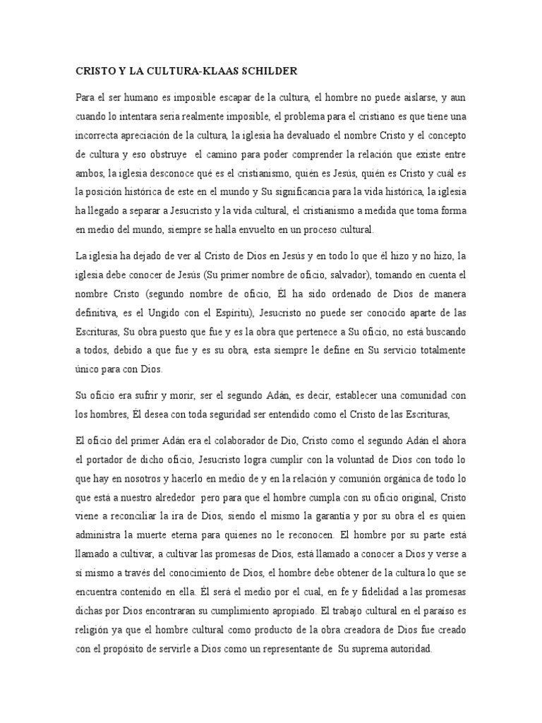Cristo y Cultura: La Misión de la Iglesia | PDF | Cristo (título) | Jesús