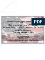 Congressman Henry Waxman - January 13 2011
