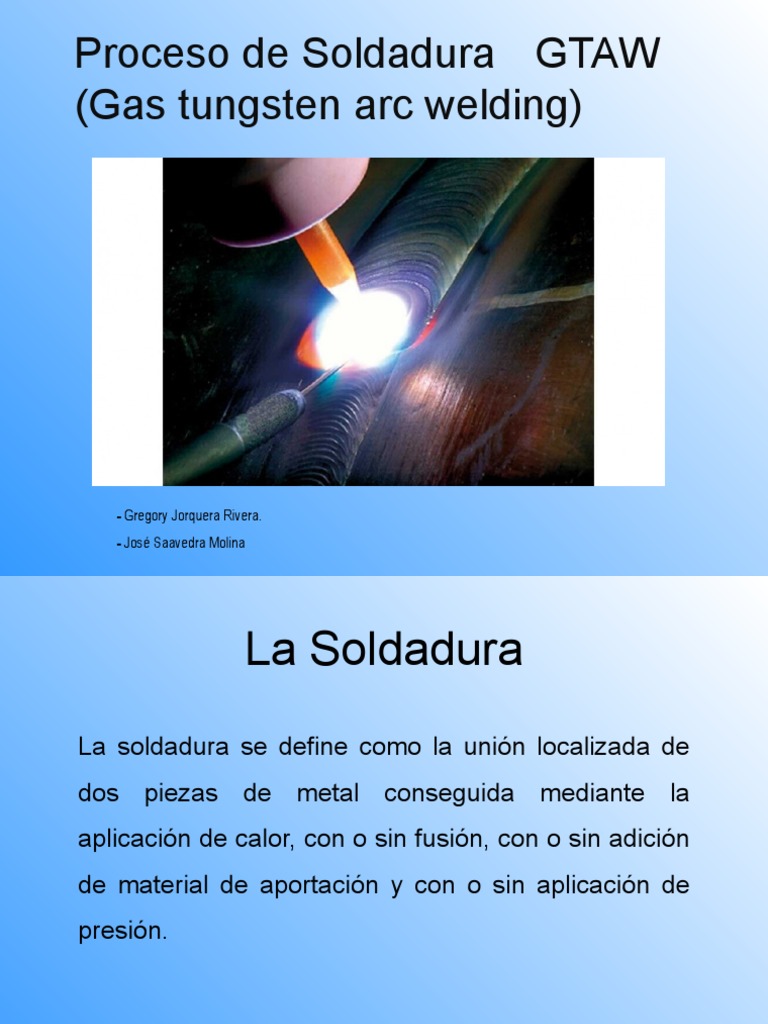 Proceso de Soldadura GTAW/TIG | PDF | Soldadura | Construcción