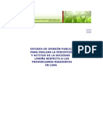 ESTUDIO DE OPINIÓN PUBLICA PARA EVALUAR LA PERCEPCIÓN Y ACTITUD DE LA SOCIEDAD LIMEÑA RESPECTO A LOS PROVINCIANOS RESIDENTES EN LIMA