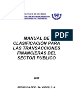 Manualclasificacion Para Las Transacciones Financier As Del Sector Publico