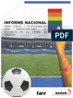 Informe Nacional sobre Fobias y Discriminación como Manifestaciones de Violencia en el Fútbol de Honduras (Informe Final)