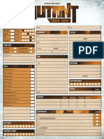 Mutant Year Zero Character Sheet Fillable 1.1 PDF