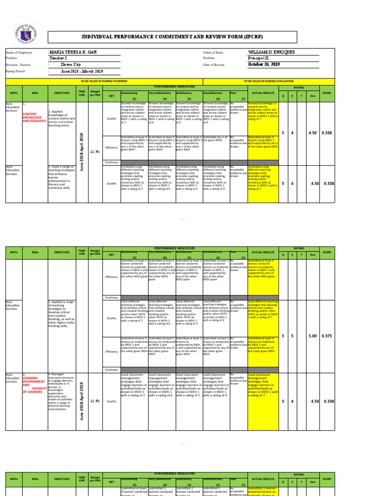 IPCRF 2024 Teacher Evaluation Guide | PDF | Educational Technology ...