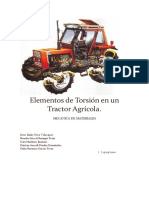 Elementos de Torsión en Un Tractor Agrícola