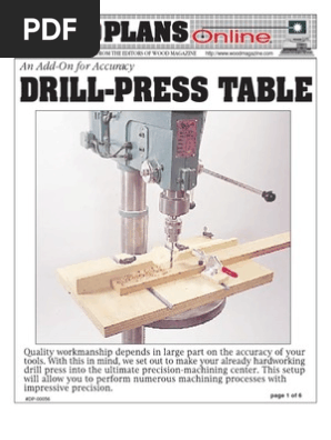 Drill Press Table Downloadable Project Plans From The