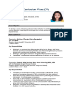 Sanjida Alam Ria CV