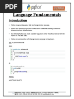 1.python Language Fundamentals PDF