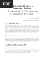 Exclusion of Oral Evidence by Documentary