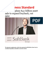 Softbank Plans $41-Billion Asset Sale To Expand Buyback, Cut Debt