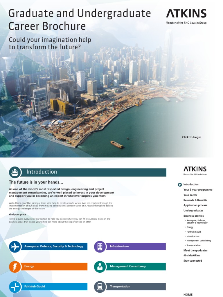 ATKINS Graduate Brochure Aug 2017 | PDF | Infrastructure | Engineering